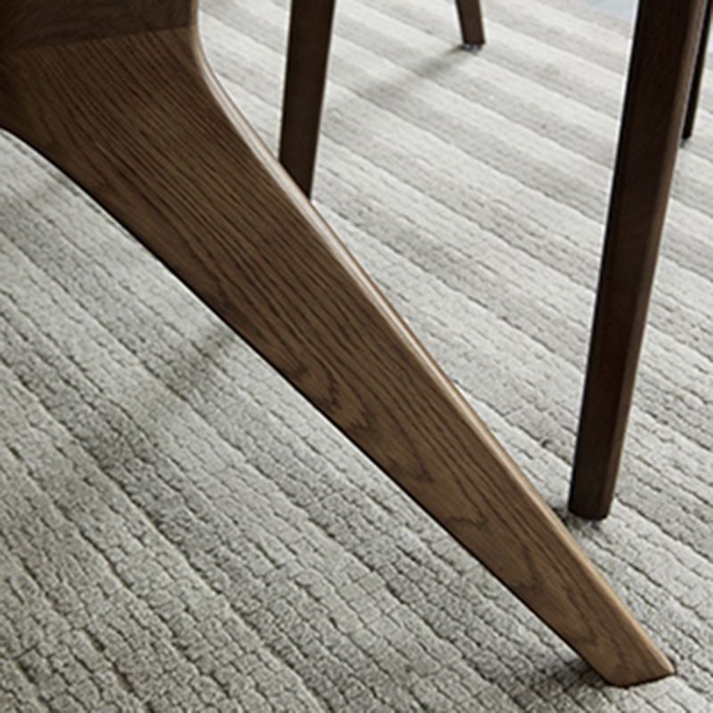 Ensemble de salle à manger moderne, Table et chaises en pierre frittée, avec cadre en bois massif, 1/4/5/7 pièces
