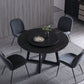 Metal and Stone Table Glam Style Simple Home Black Round Dining Table Clearhalo 'Dining Tables & Seating' 'Dining Tables' 'dining_table' 'furn' 'furn_dining_table' 'Furniture' 'Kitchen & Dining Furniture' 1200x1200_d3c74108-f6c5-48d3-889d-e049d560692a