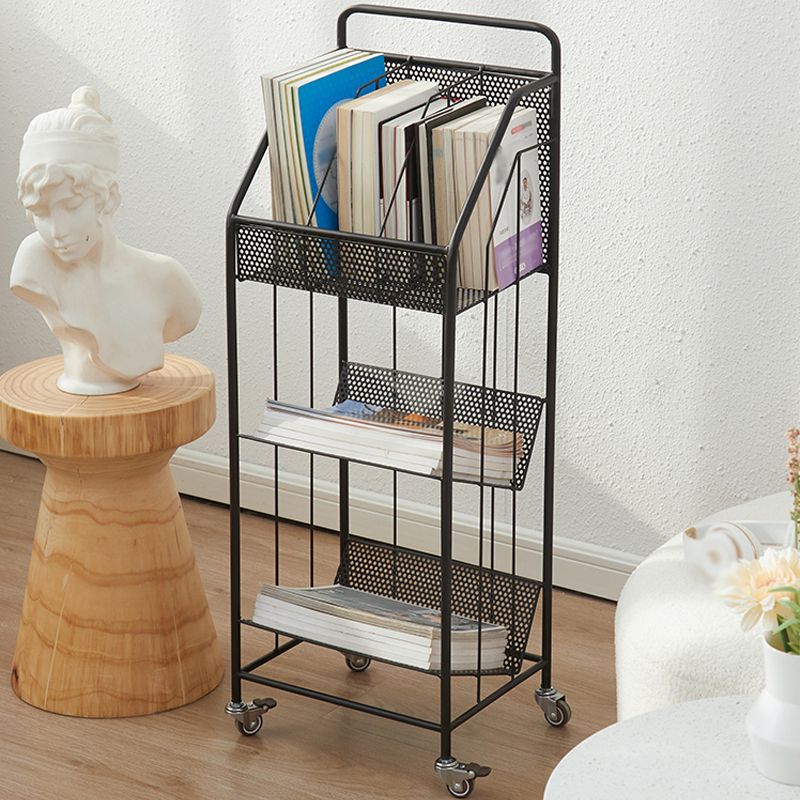 3-Shelf Metal Etagere Bookcase Contemporary Book Shelf,39''H x 11''W Clearhalo 'Bookcases' 'furn' 'furn_bookcases' 'Furniture' 'furniture_bookcases' 'kitchen' 'kitchen_bookcases' 'Living Room Furniture' 'Office Furniture' 1200x1200_d3c74e11-928c-4b85-89c3-fefda051ba0a