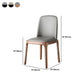 Scandinavian Armless Dining Chairs Ash Wood Frame Chair with Upholstered