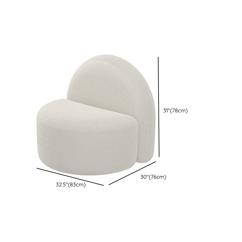 Asiento estacionario blanco sin brazo de tela de sofá de 39 "de ancho