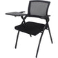 Chaise de bureau contemporaine noire à bras fixes et dossier moyen