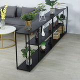 Iron Modern Accent Tabla de 2 estantiles Rectángulo Mesa para Hall para Hall