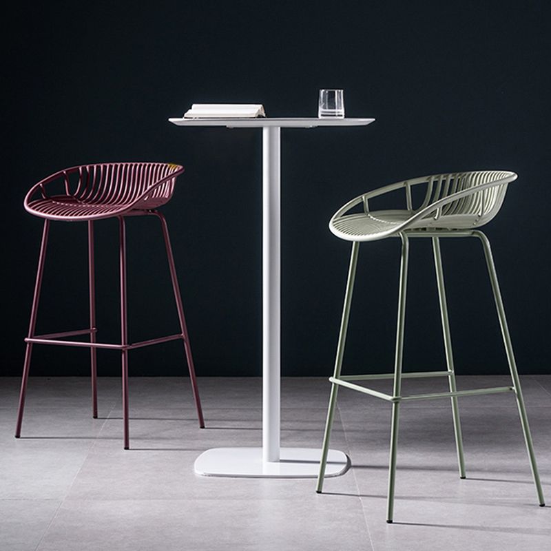 Contemporary Metal Bar Stool Plastic Counter Stools for Home Use Clearhalo 'Bar Furniture' 'Bar Stools' 'bar_stools' 'furn' 'furn_bar_stools' 'Furniture' 'Kitchen & Dining Furniture' 1200x1200_d3c893bb-cc93-4ffe-b02e-5aff52cd3e85