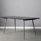 Rectangle Home Kitchen Table Tripod Base Solid Wood Top Dining Table