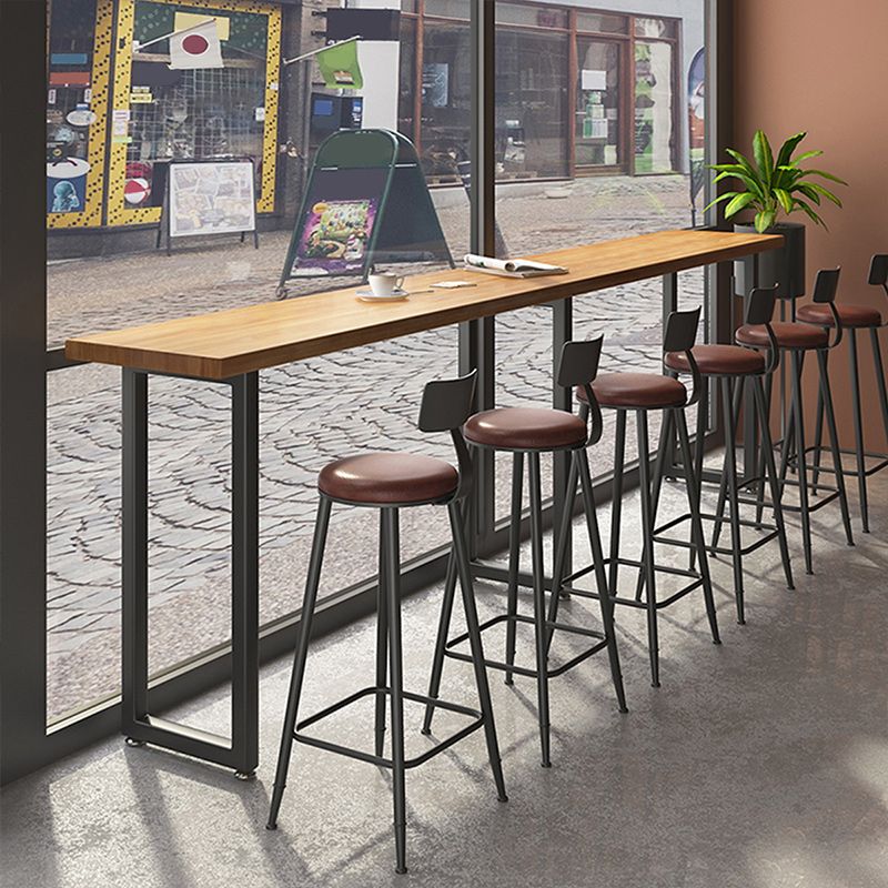 Industriële rechthoek tegen-hoog pubtafel Shop Sled Pub Bar Tabel in natuurlijk