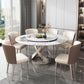 Contemporary Metal Dining Chair Faux Leather Armless Dining Chair for Home Use