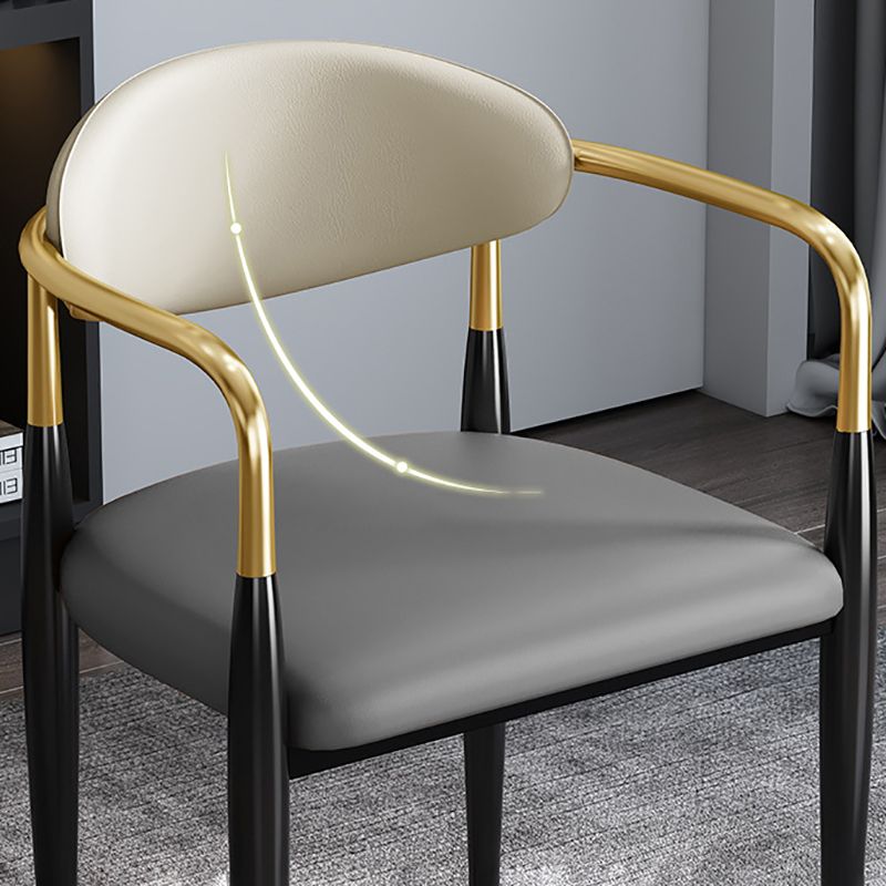 Industrial Open Back Chairs Dining Arm Chair for Kitchen with Metal Legs Clearhalo 'Dining Chairs' 'Dining Tables & Seating' 'dining_chair' 'furn' 'furn_dining_chair' 'Furniture' 'furniture_dining_chair' 'Kitchen & Dining Furniture' 1200x1200_d3cba776-7a9d-43ae-8972-1ff4e4a30f44