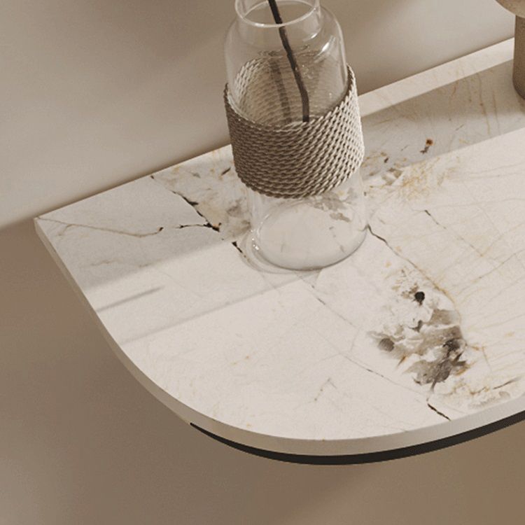 Tabella della console in pietra alta 33,46 "Tabella accento in acciaio resistente a graffio