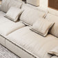 Contemporary Pillow Top Arm Living Room White Pillows Fabric Settee