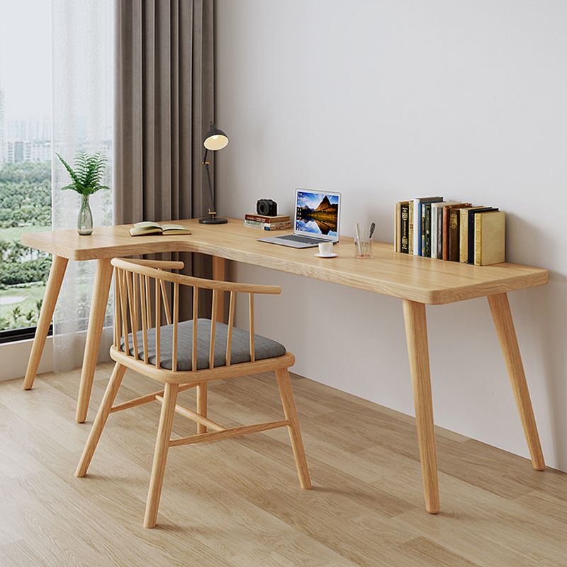 Scrivania di scrittura in legno massiccio 29,53 "scrivania naturale alta con base di Parsons