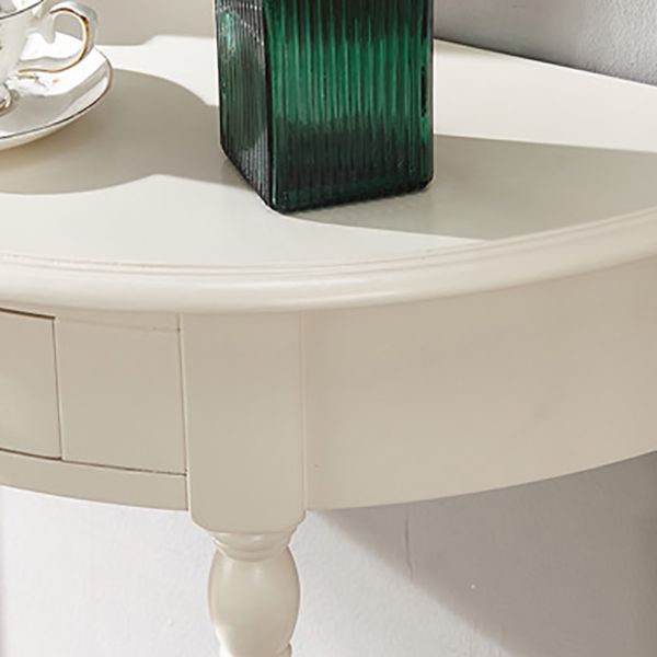 Tavolo da console in legno gommoso Tavolo accento in legno con cassetto e scaffale