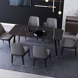 Industrial Sintered Stone Dining Table Rectangle Table with 4 Legs Clearhalo 'Dining Tables & Seating' 'Dining Tables' 'dining_table' 'furn' 'furn_dining_table' 'Furniture' 'Kitchen & Dining Furniture' 1200x1200_d3d066dc-7c11-48ea-83d7-b715fb19c7fe