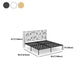 Marco de cama glamoroso metal marco rectangular cabecera de marco abierto cama estándar