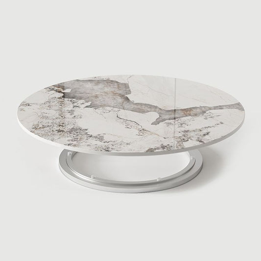 モダンな丸いダイニングテーブルセットセット1/2/5/9ピース焼結された石の上のディネットセット