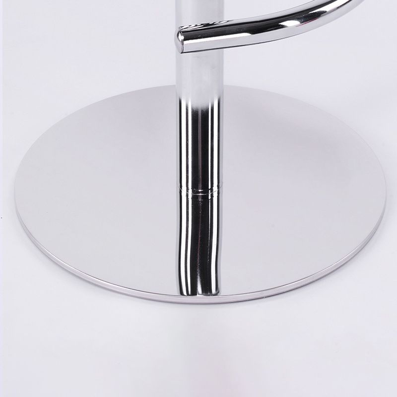 Modern Faux Leather Barstool Adjustable Height Swivel Barstool