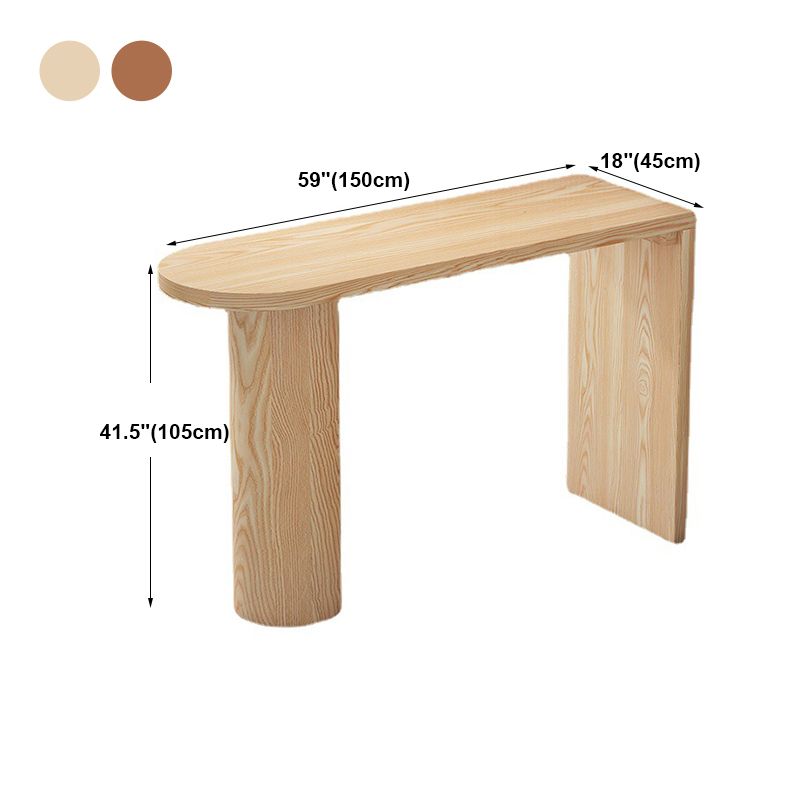 42-inch Height Wood Bar Table Industrial Style Rounded Corners Top Bar Table Clearhalo 'Bar Furniture' 'Bar Tables' 'bar_tables' 'furn' 'furn_bar_tables' 'Furniture' 'furniture_bar_tables' 'Kitchen & Dining Furniture' 'kitchen&dining_furn' 'kitchen' 1200x1200_d3d13043-4026-4c47-a8bc-53f433d8978c