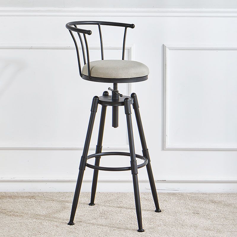 Industrial Style Bar-stool Metal 4 Legs Round Seat Barstool for Kitchen Bar Clearhalo 'Bar Furniture' 'Bar Stools' 'bar_stools' 'furn' 'furn_bar_stools' 'furniture_bar_stools' 'Kitchen & Dining Furniture' 'kitchen&dining_furn' 'kitchen' 'kitchen_furn' Furniture' 1200x1200_d3d1baf8-3638-4c10-8af1-d821613dc61e