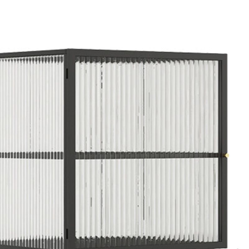 Mesa nocturna moderna de metal hierro 22 pulgadas de 1 pulgada de 1 estante incluye gabinete de cama con puerta