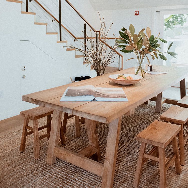 Dining Room Kitchen Table Modern Rectangle Pine Solid Wood Dinette Table Clearhalo 'Dining Tables & Seating' 'Dining Tables' 'dining_table' 'furn' 'furn_dining_table' 'Furniture' 'furniture_dining_table' 'Kitchen & Dining Furniture' 'kitchen' 'kitchen_dining_table' 1200x1200_d3d3493e-5495-4b61-bc52-714247b6d760