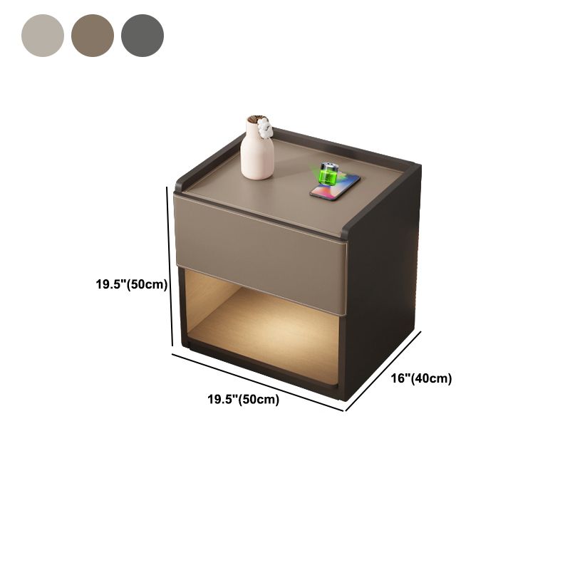 20 "lang 1 - lade nachtkastje modern faux lederen nachtkastje