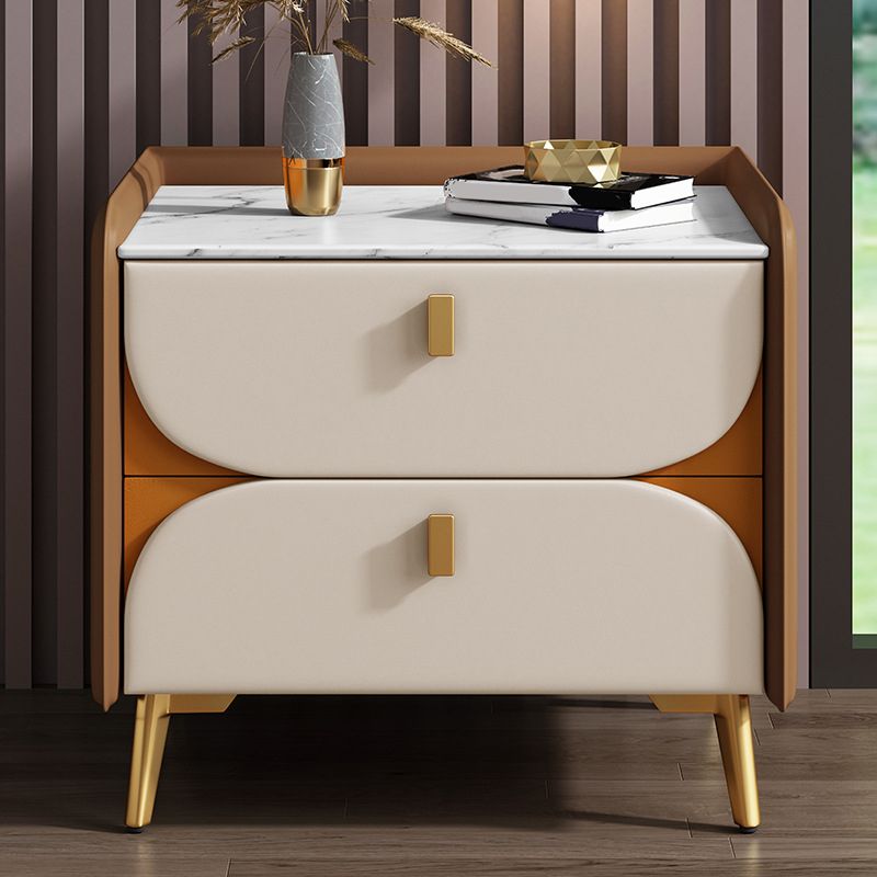 2 Drawer Contemporary Bed Nightstand Night Table ,19.7" Tall Clearhalo 'Bedroom Furniture' 'furn' 'furn_night_stand' 'Furniture' 'night_stand' 'Nightstands' 1200x1200_d3d4084d-d622-45fd-8c7e-4c5eb39f19f3