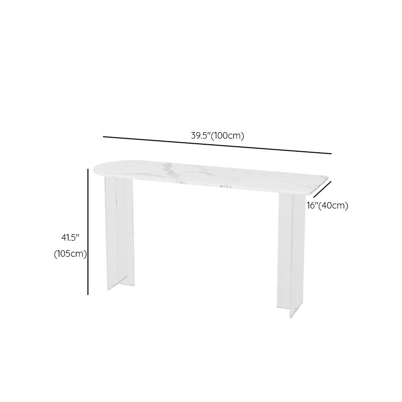 Moderne bartafel met dubbele voetstukbar, bartafel van steen en acryl