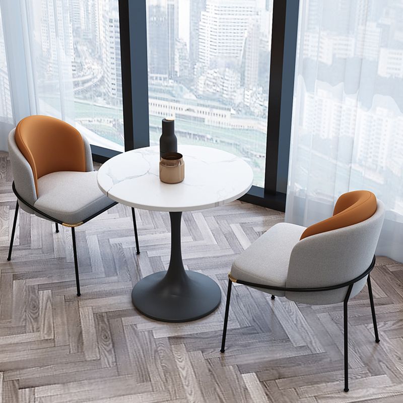 Simple Style Sintered Stone Dining Table Tulip Base Round Table for Home Clearhalo ' dining_table' 'Dining Tables & Seating' 'Dining Tables' 'furn' 'furn_dining_table' 'Furniture' 'furniture_dining_table' 'Kitchen & Dining Furniture' 'kitchen&dining_furn' 'kitchen' 'kitchen_dining_table' 1200x1200_d3d7b517-7274-4d4a-be53-f201b5c1b797