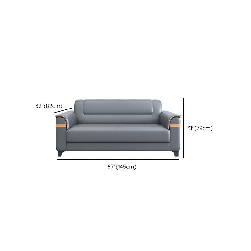 32" Wide Contemporary Sofa Leather Gray Seating for Living Room Clearhalo 'furn' 'furn_sofas' 'Furniture' 'Living Room Furniture' 'Sofa' 'sofas' 1200x1200_d3d82817-ddb1-45e8-a32b-44e59872e116