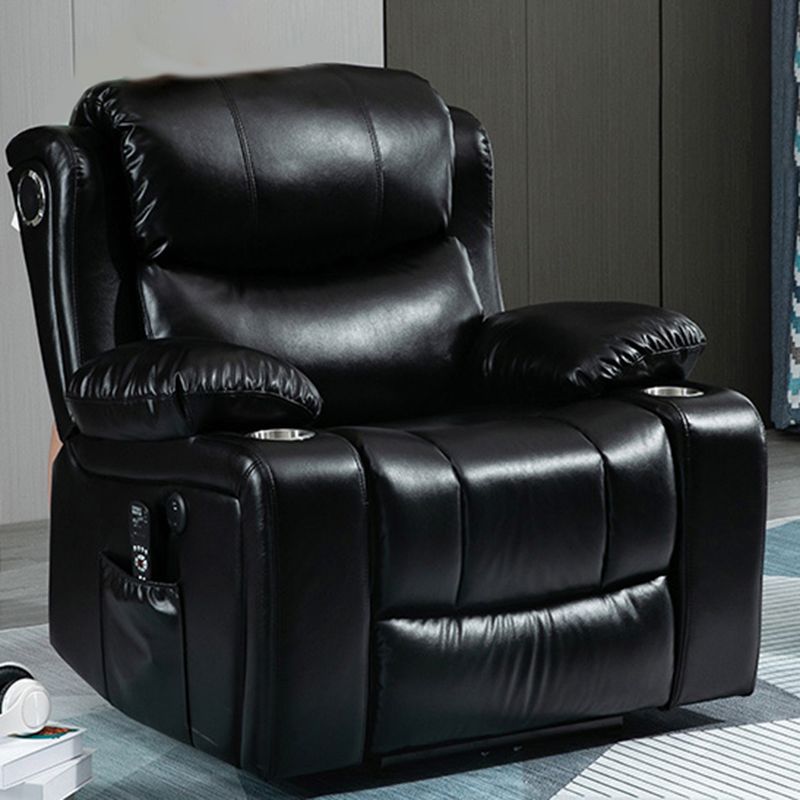 Traditional Home Theater Recliner Chair with Lumbar and Power-Push Botton Clearhalo 'Chairs & Seating' 'furn' 'furn_recliners' 'Furniture' 'Living Room Furniture' 'Recliners' 1200x1200_d3db6922-5f59-46d0-aaff-61663f1a5357