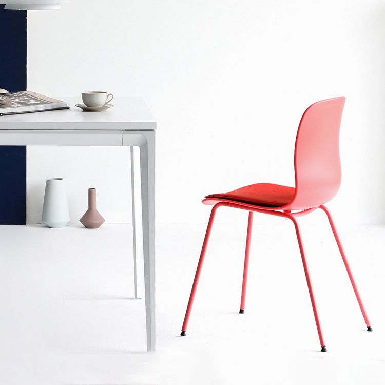 Contemporary Plastic Dining Room Chairs Armless Metal Dining Chairs for Home Use Clearhalo ' kitchen&dining_furn' 'Dining Chairs' 'Dining Tables & Seating' 'dining_chair' 'furn' 'furn_dining_chair' 'Furniture' 'furniture_dining_chair' 'Kitchen & Dining Furniture' 'kitchen' 1200x1200_d3db7bba-b3e6-4209-bdba-84980d82a782