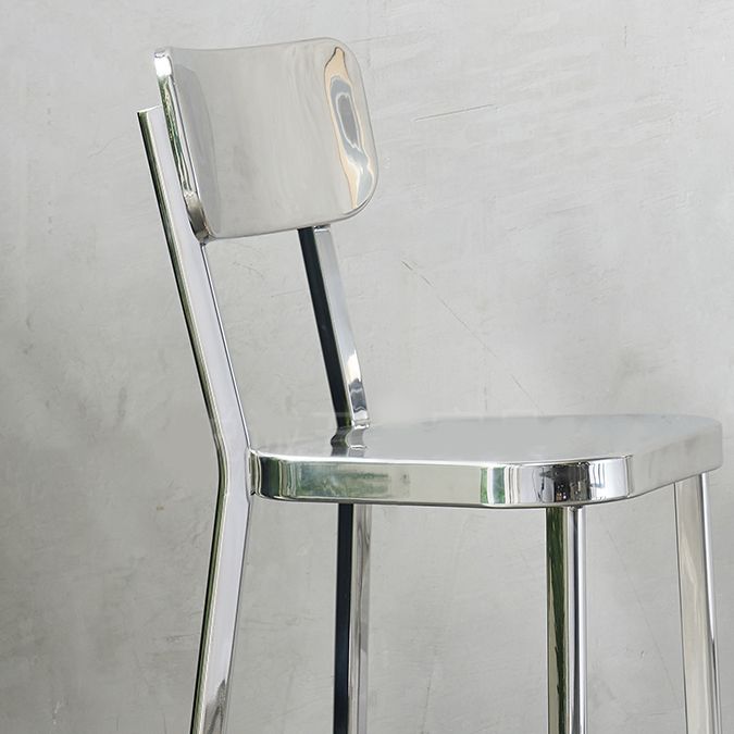 Tabouret de style de style industriel Silver Metal Barstol pour le salon