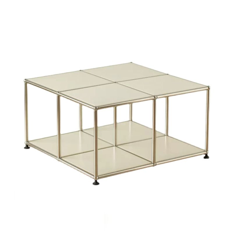 Mesa de centro de metal para cóctel, estilo mediados de siglo, de 15,75" de altura