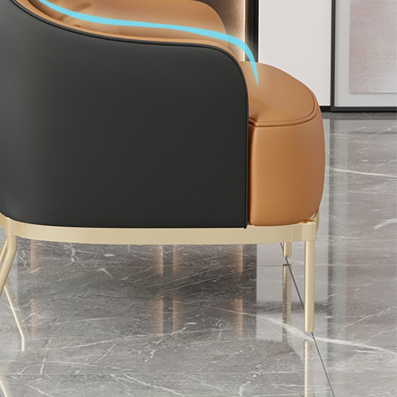 グラムラウンドアームベーシック4レッグアクセントアームチェア付きクロムベース