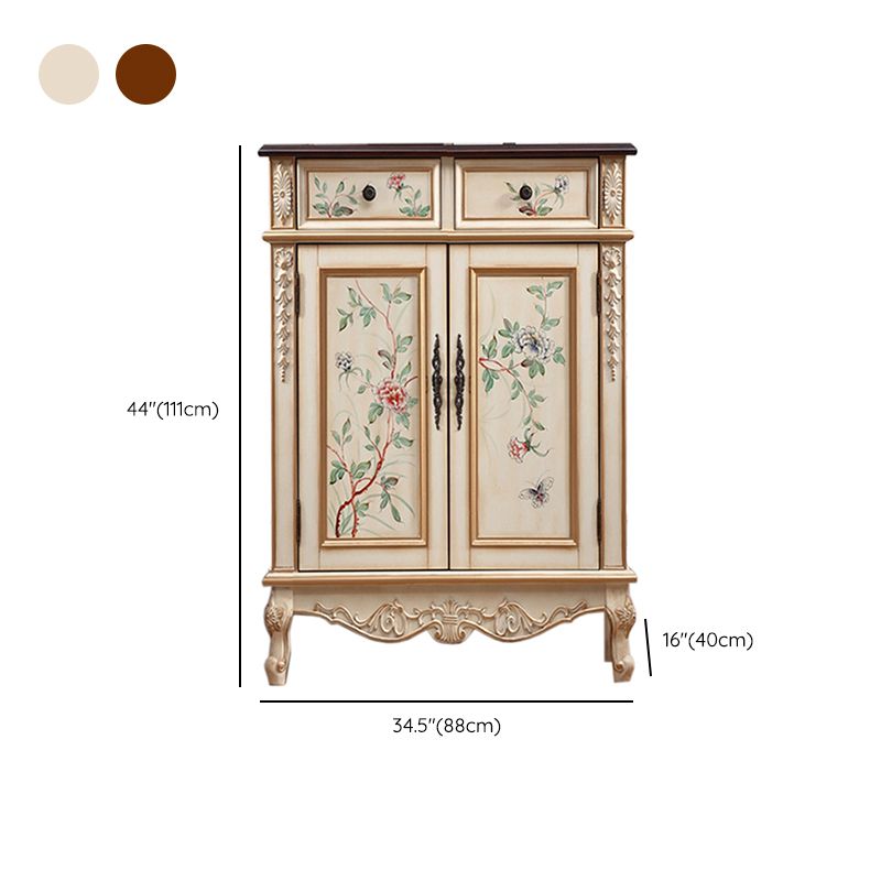 Industrial Cabriole Legs Accent Cabinet Solid Wood Storage Cabinet Clearhalo 'Cabinets & Chests' 'cabinets_chests' 'furn' 'furn_cabinets_chests' 'Furniture' 'Living Room Furniture' 1200x1200_d3dd4a04-8a27-40a2-9f99-ac26aecec570