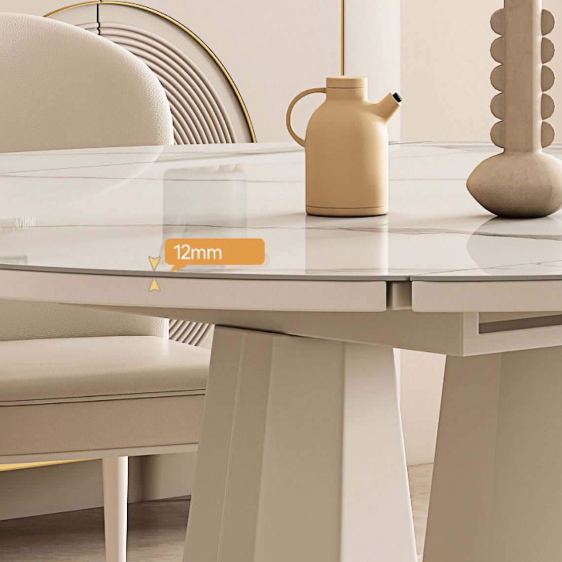 5/7/9/11ホームのための焼結石トップホワイトラウンドダイニングセット