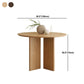 Ronde massief houten eettafel Modern bruin of natuurlijk meubilair met houten onderstel