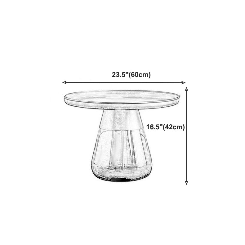 Tavolino con laterale rotondo in stile contemporaneo