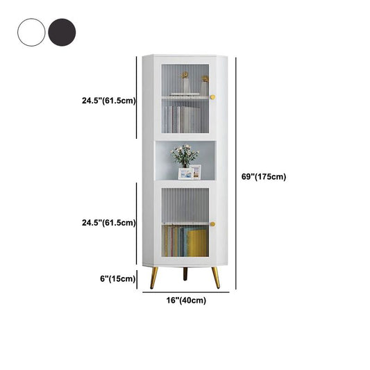 Corner Wood Accent Cabinet with 2 Door Contemporary Side Cabinet Clearhalo 'Cabinets & Chests' 'cabinets_chests' 'furn' 'furn_cabinets_chests' 'Furniture' 'Living Room Furniture' 1200x1200_d3df06e4-ecad-408c-a227-02ca7863132d