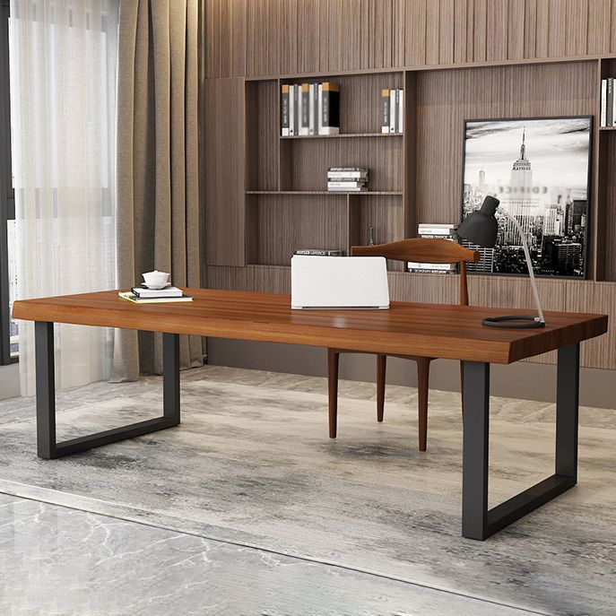 Industrial Style Office Desk Home Rectangle Wooden Writing Desk Clearhalo 'furn' 'furn_office_desk' 'Furniture' 'Office Desks' 'Office Furniture' 'office_desk' 1200x1200_d3df83f0-d20a-405c-8b4f-c685a3f9767c