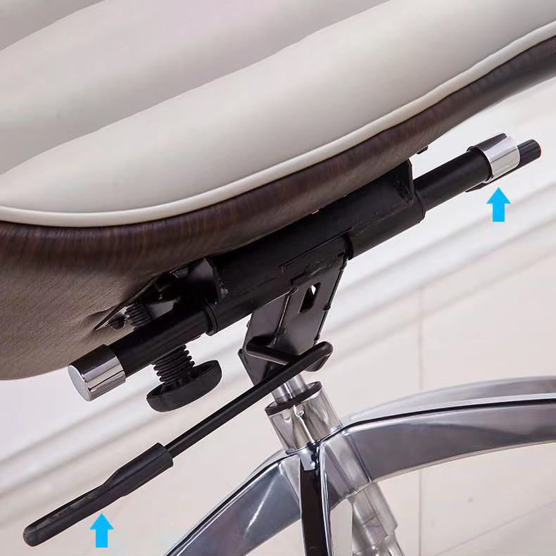 Modern Armless Swivel Chair with Chrome Frame Executive Height-adjustable Office Chair Clearhalo 'furn' 'furn_office_chair' 'Furniture' 'furniture_office_chair' 'Office Chairs' 'Office Furniture' 'office_chair' 1200x1200_d3dfdb29-34fd-4334-abd6-ec1cc6b69d56