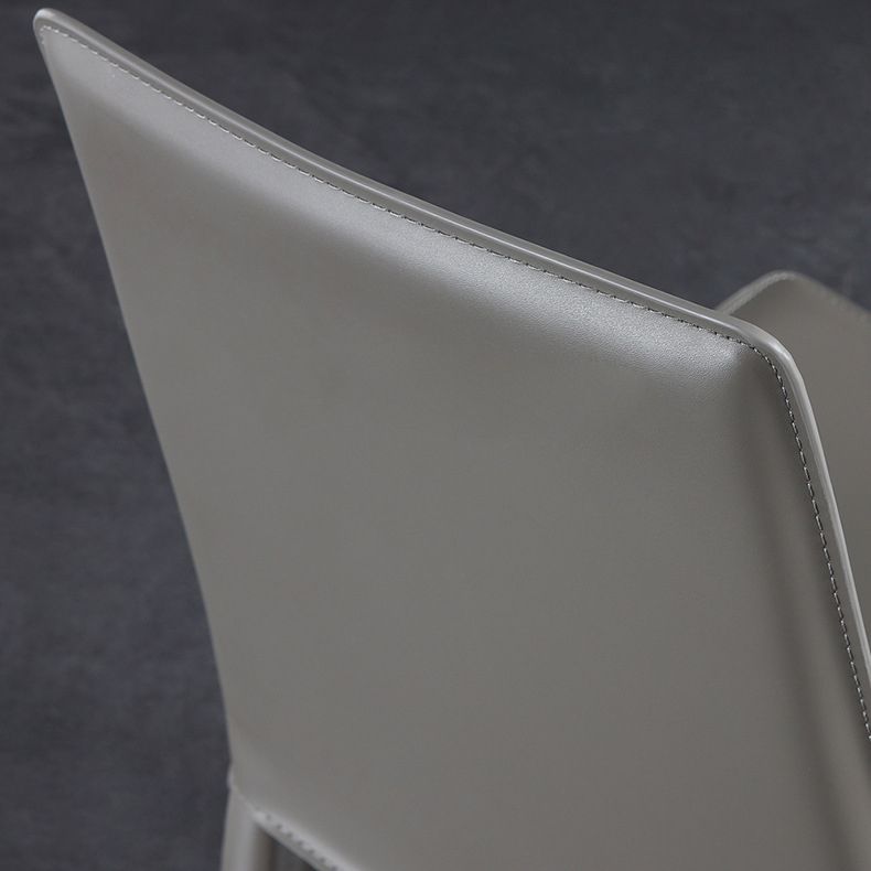 Contemporary Leather Dining Chair Metal Dining Armless Chair Clearhalo 'Dining Chairs' 'Dining Tables & Seating' 'dining_chair' 'furn' 'furn_dining_chair' 'Furniture' 'furniture_dining_chair' 'Kitchen & Dining Furniture' 1200x1200_d3dfe43a-3d84-4f45-adfb-98fe07cf435c