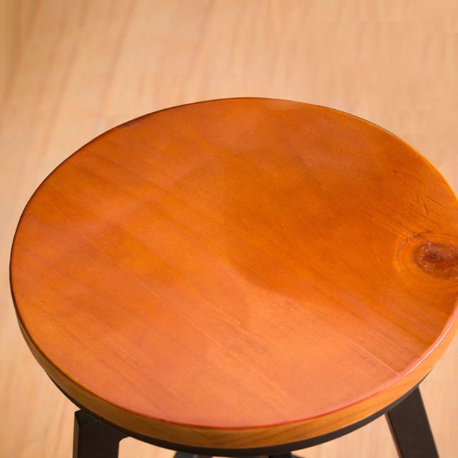 Modern Backless Barstool Wooden Counter Bar Stool with Metal Legs Clearhalo 'Bar Furniture' 'Bar Stools' 'bar_stools' 'furn' 'furn_bar_stools' 'Furniture' 'Kitchen & Dining Furniture' 1200x1200_d3e18a3b-e608-4117-b016-d5e8df490cc1