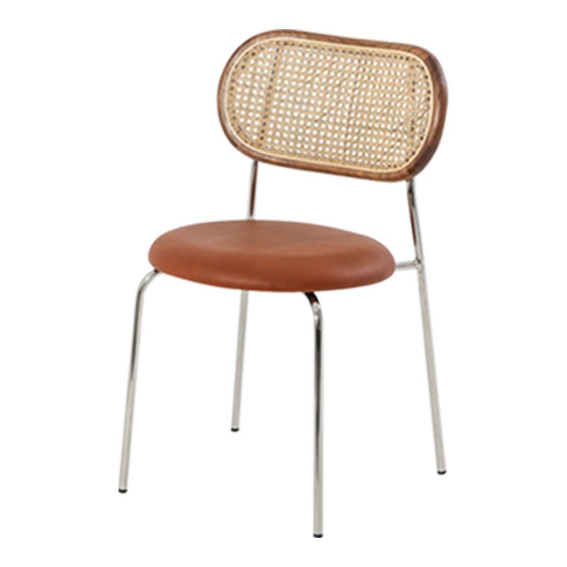 Industrial Style Faux Leather Dining Chairs Open Back Dining Side Chair Clearhalo 'Dining Chairs' 'Dining Tables & Seating' 'dining_chair' 'furn' 'furn_dining_chair' 'Furniture' 'furniture_dining_chair' 'Kitchen & Dining Furniture' 1200x1200_d3e42a0c-bc26-4695-be8f-f329357729a8