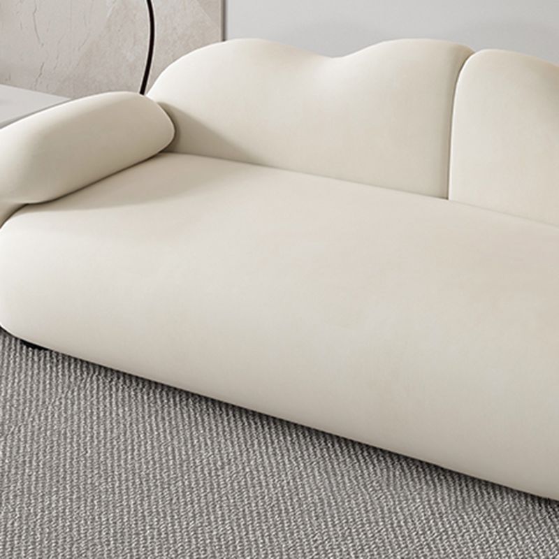 Scandinavische zitplaatsen witte kussens Rolled Arm woonkamer bank