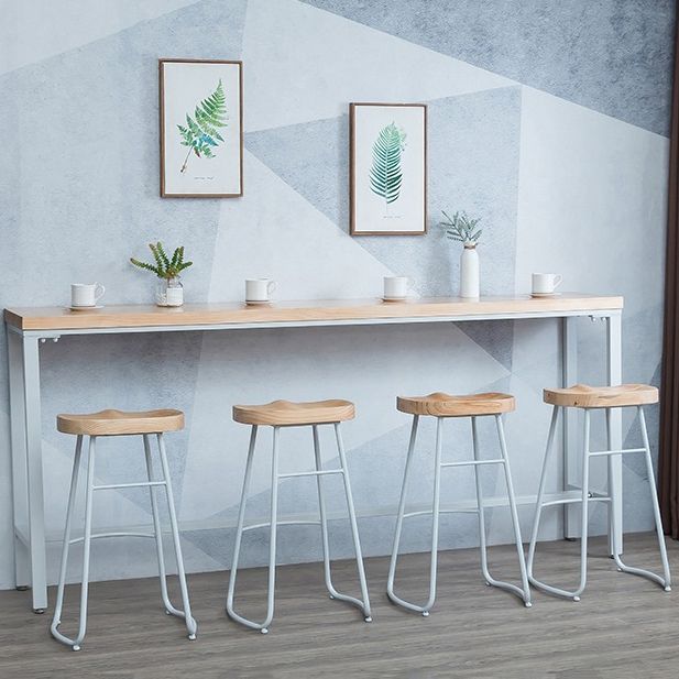 Ensemble de table de bar contemporain 1/2/3 pièces Table de bar rectangulaire en bois avec tabouret de bar