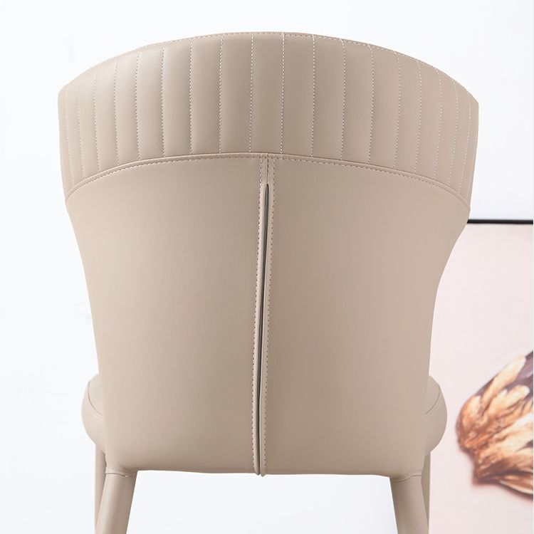 Faux Leather Dining Chairs Wingback Side Chairs with Metal Base Clearhalo 'Dining Chairs' 'Dining Tables & Seating' 'dining_chair' 'furn' 'furn_dining_chair' 'Furniture' 'Kitchen & Dining Furniture' 1200x1200_d3e77929-e577-4a18-a869-d18b3511027e