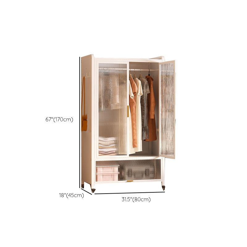 Glass Wardrobe Cabinet Modern Style Combination Armoire for Home Clearhalo 'Armoires & Wardrobes' 'armoires_wardrobes' 'Bedroom Furniture' 'furn' 'furn_armoires_wardrobes' 'Furniture' 1200x1200_d3e783fe-32f3-4a4e-a730-aa6ca48506e9