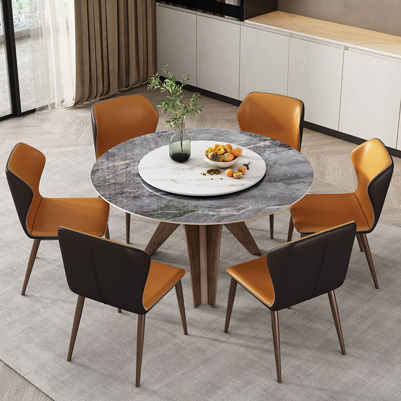 Modern Style Sintered Stone Dining Set Round 1/4/7 Pieces Dining Set for Home Use Clearhalo 'Dining Room Sets' 'Dining Tables & Seating' 'dining_room_set' 'furn' 'furn_dining_room_set' 'Furniture' 'Kitchen & Dining Furniture' 1200x1200_d3e87d34-f047-43d0-bb9d-0150eb9a0df5