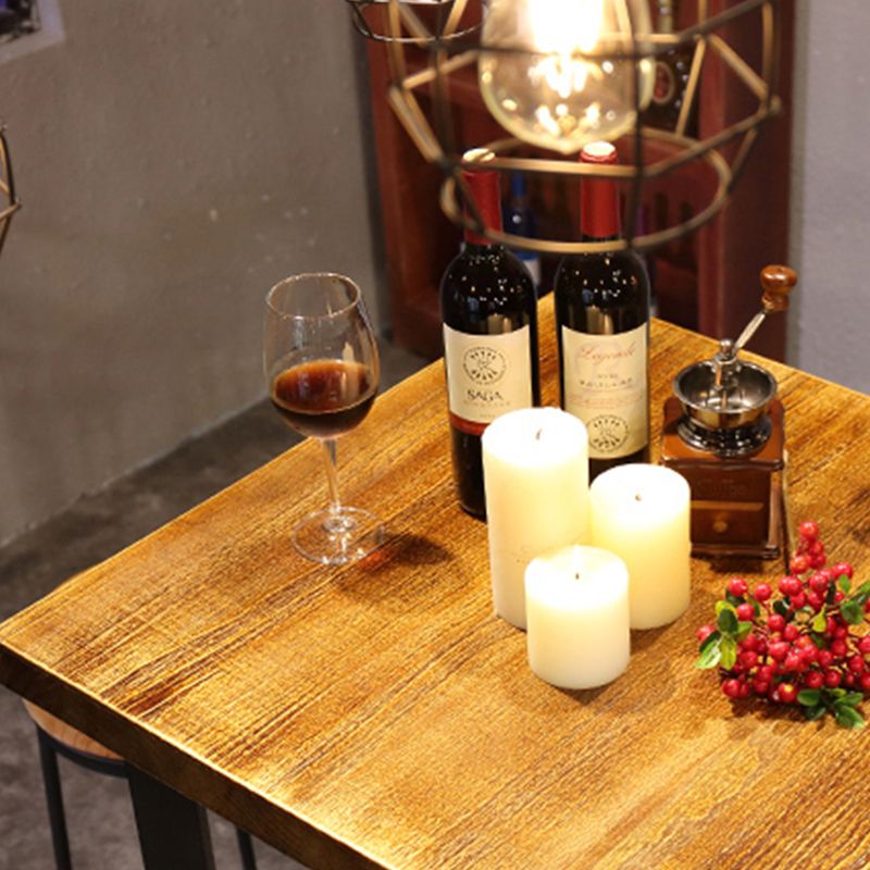 Industrial Style Bar Table Solid Wood Square Bar Dining Table with Footrest Clearhalo 'Bar Furniture' 'Bar Tables' 'bar_tables' 'furn' 'furn_bar_tables' 'Furniture' 'Kitchen & Dining Furniture' 1200x1200_d3e88067-1448-4941-a35e-a5b01b952343